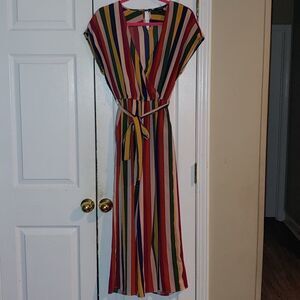 Toxik3  striped   jumpsuit    Sz L  NWOT